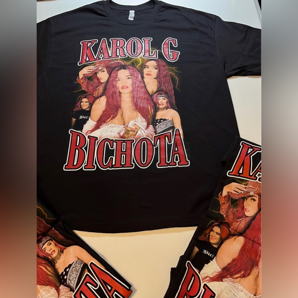 KAROL G BICHOTA FAN 
BLACK T-SHIRT
